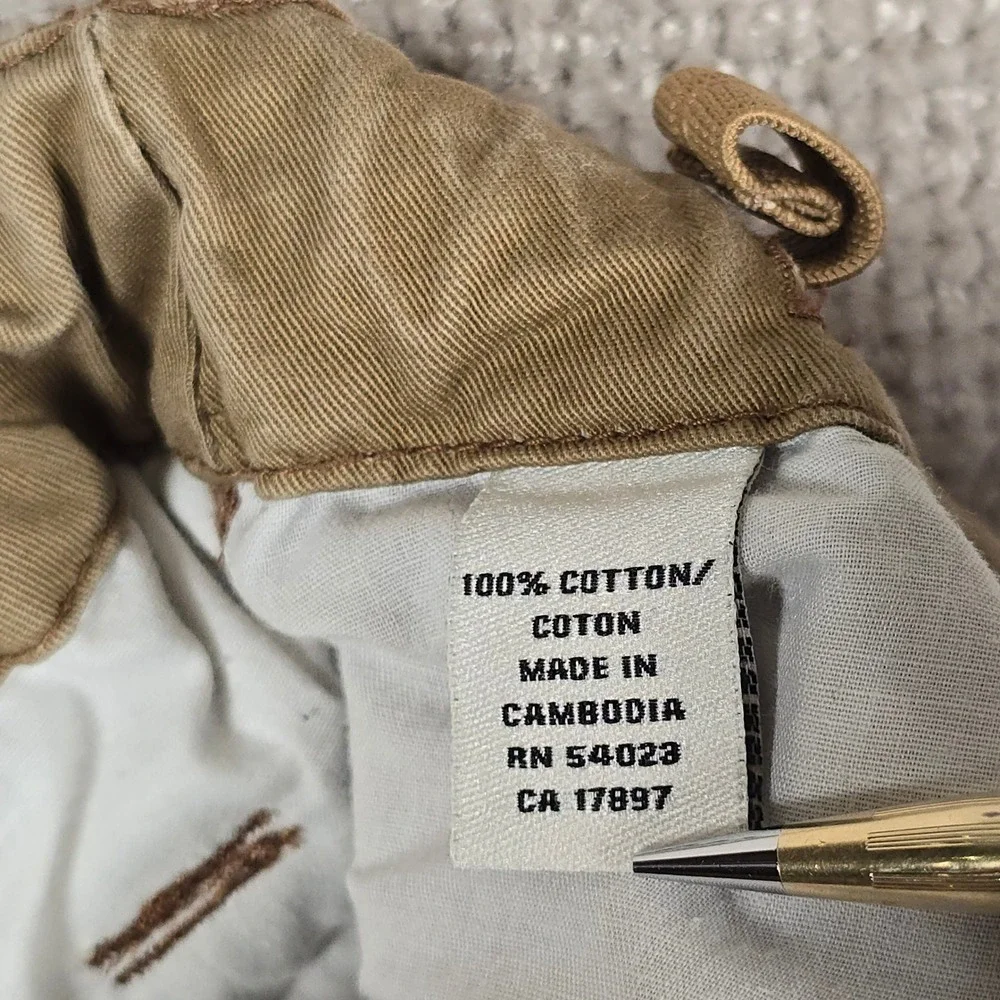 Old Navy Surplus Co Boys 7 Cargo Pants Khaki Beige Zipper Ankle Vintage Y2K 2007